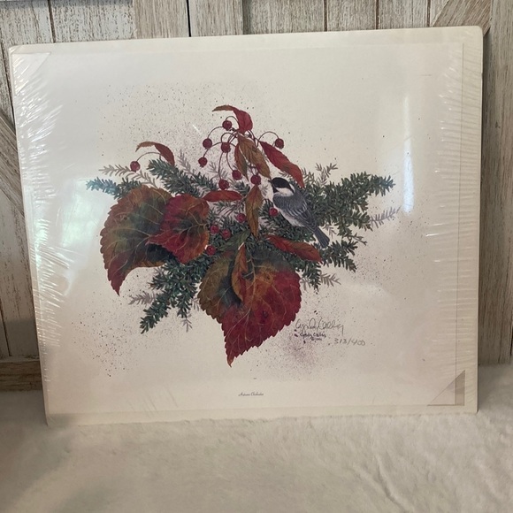 Cyndy Callog 2001 Autumn Chickadee Print - Picture 2 of 11